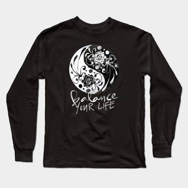 Balance Your Life Long Sleeve T-Shirt by Om That Shop